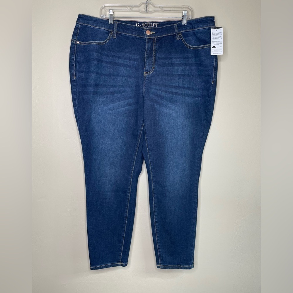 NWT G By Guiliana Sculpt Dark Wash Skinny Jeans Size 22